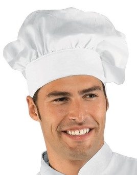 Cappello Da Cuoco Classico Bianco 100% Cotone Regolabile Con il